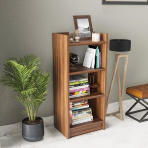 homeeasy 3 Layer Engineered Wood Multipurpose Rack, Open Bookshelf, Storage Organizer Stand BS-1(90x33x24cm) Brown