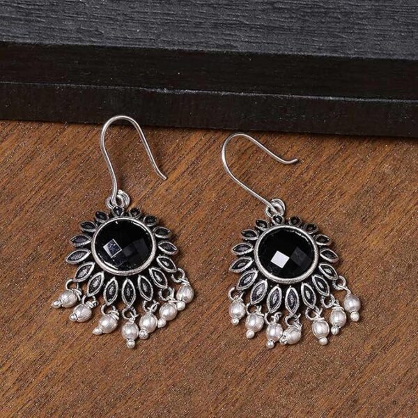 Voylla Work Essentials Round Cut Gem Earrings - Image 2