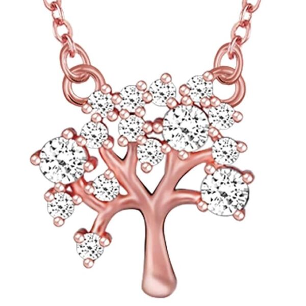GIVA rose gold necklace, 925 sterling silver jewellery, tree of life pendant, women's silver necklace, rose gold jewellery gift, authentic silver necklace, GIVA jewellery for women, silver necklace with warranty, lifetime plating jewellery, Christmas gift for her, wedding jewellery for girls, elegant silver pendant, GIVA India jewellery, delicate silver chain, rose gold tree necklace